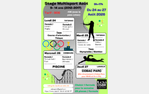 STAGE MULTISPORT AOÛT